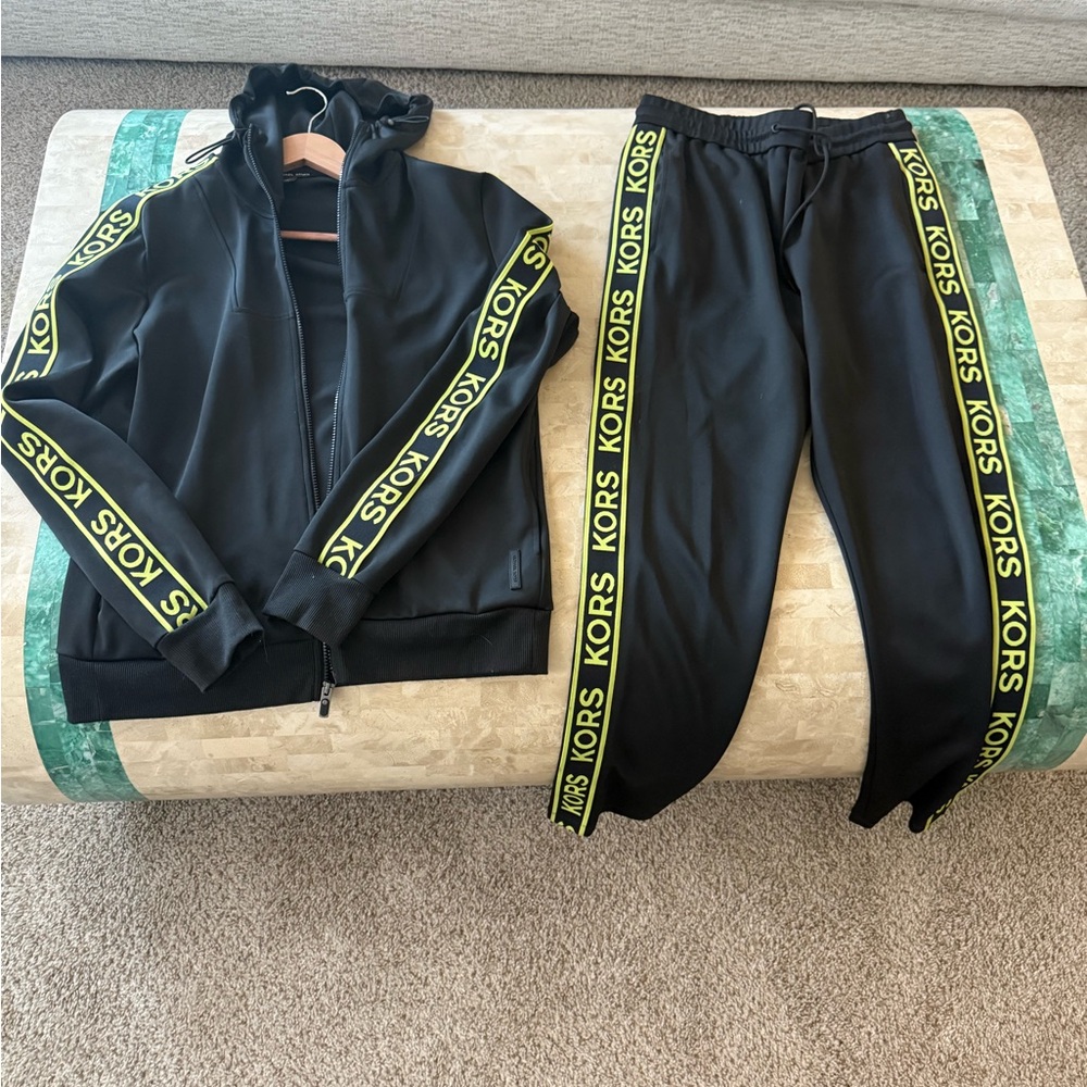 Michael Kors men’s Black/ lime green tracksuit